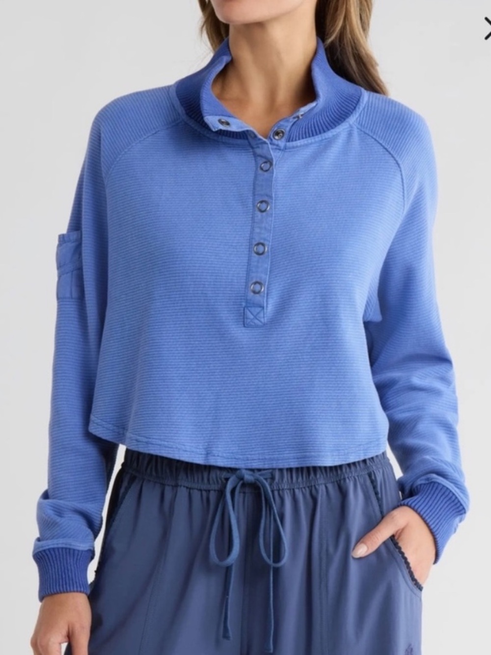 Free People Movement So Fly Cotton Henley Top